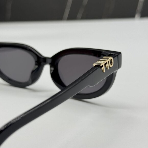 NEW OFF-WHITE OERI13D SPARKS 1007 SUNGLASSES WOMEN ROUND BLACK EYEWEAR main image 3